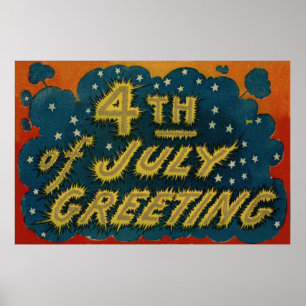 Firework Firecracker Explosion Star Poster