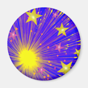 Firework fridge magnet