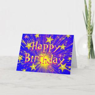 Firework 'Happy Birthday' greetings card