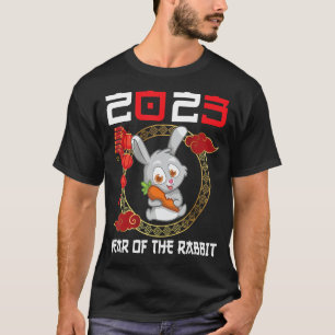 Firework Lantern Huggin Carrot Happy 2023 Year Of T-Shirt