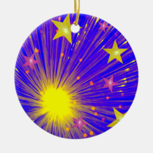 Firework ornament round