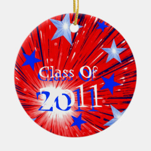 Firework Red White Blue 'Class of 2011' ornament