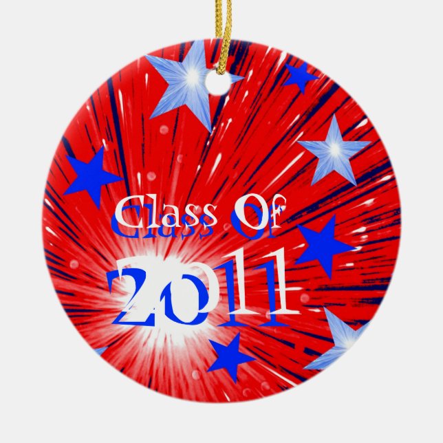 Firework Red White Blue 'Class of 2011' ornament (Front)