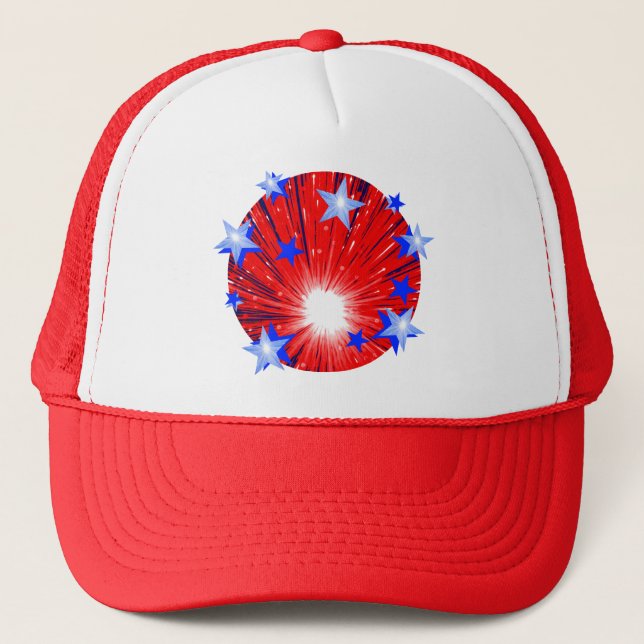 Firework Red White Blue hat (Front)