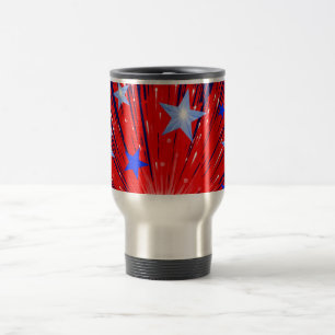 Firework Red White Blue travel/commuter mug