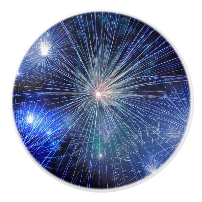 Firework Rockets Ceramic Knob (Front)
