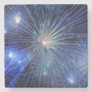Firework Rockets Stone Coaster
