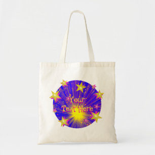 Firework Round 'Your Text' tote bag