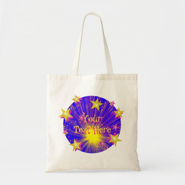 Firework Round 'Your Text' tote bag (Front)