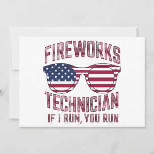 Firework Technician 4Th Of July Funny Usa Invitation