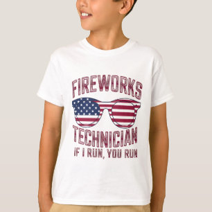 Firework Technician 4Th Of July Funny Usa T-Shirt