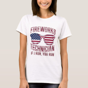 Firework Technician 4Th Of July Funny Usa T-Shirt