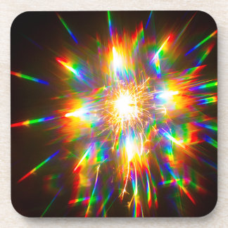 Firework Through 3D Glasses 1  Coaster