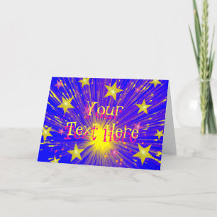 Firework 'Your Text' greetings card