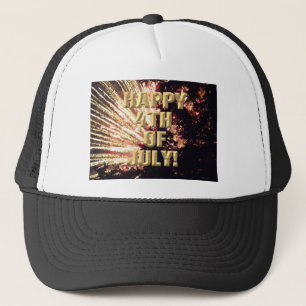Fireworks 11 4th of July trucker hat