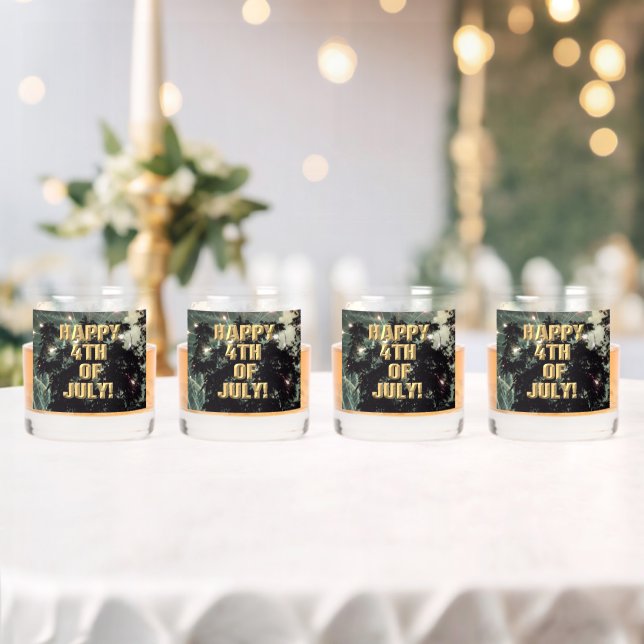 Fireworks 13 4th of July rocks glasses set of 4 (Insitu (Wedding))