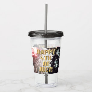 Fireworks 14 4th of July acrylic tumbler