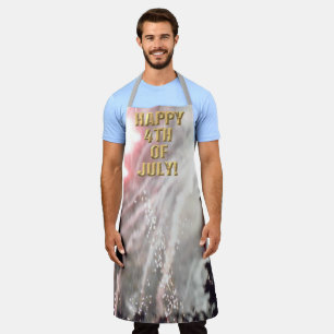 Fireworks 14 4th of July chef apron