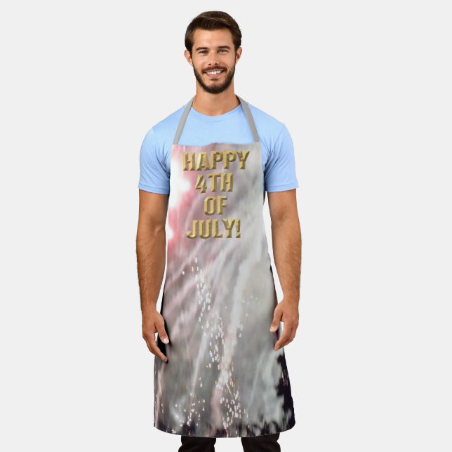 Fireworks 14 4th of July chef apron (Worn)