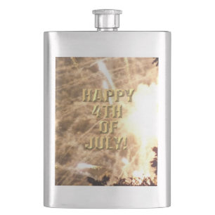 Fireworks 15 4th of July stainless steel flask