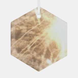 Fireworks 15 glass hexagon ornament
