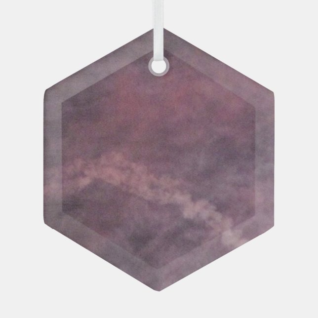 Fireworks 16 glass hexagon ornament (Front)