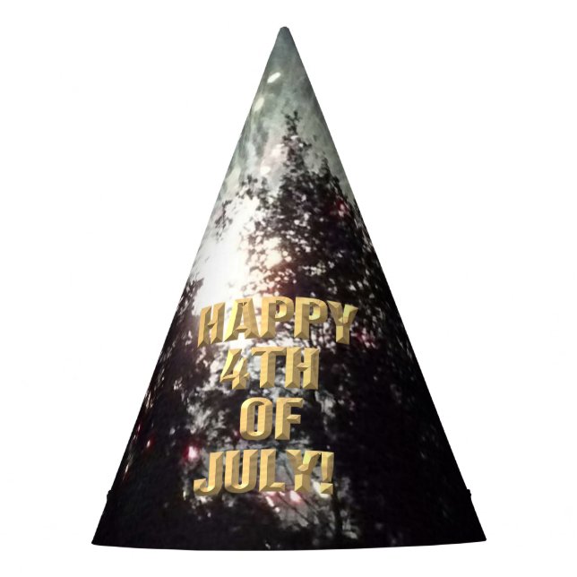 Fireworks 18 4th of July party hat (Front)