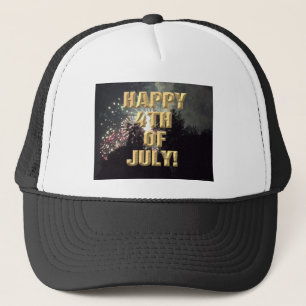 Fireworks 18 4th of July trucker hat
