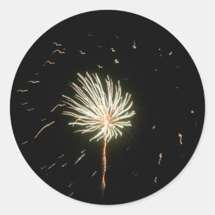 Fireworks 1 classic round sticker