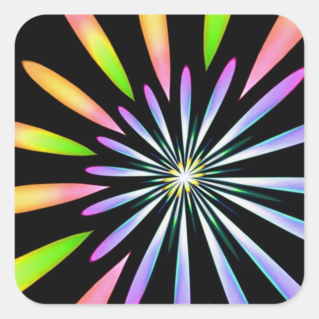 Fireworks 1 square sticker (Front)