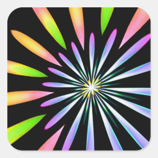 Fireworks 1 square sticker