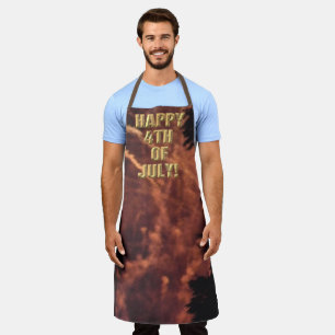 Fireworks 20 4th of July chef apron