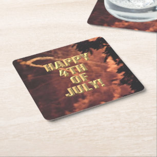 Fireworks 20 4th of July paper coasters