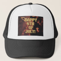 Fireworks 20 4th of July trucker hat