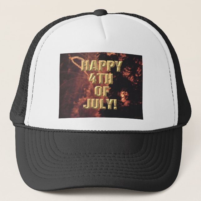Fireworks 20 4th of July trucker hat (Front)