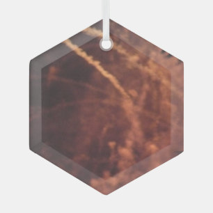 Fireworks 20 glass hexagon ornament