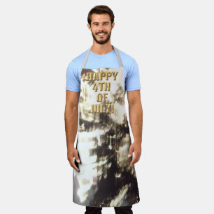 Fireworks 2 4th of July chef apron