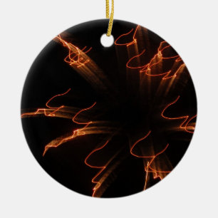 Fireworks 3 ceramic tree decoration