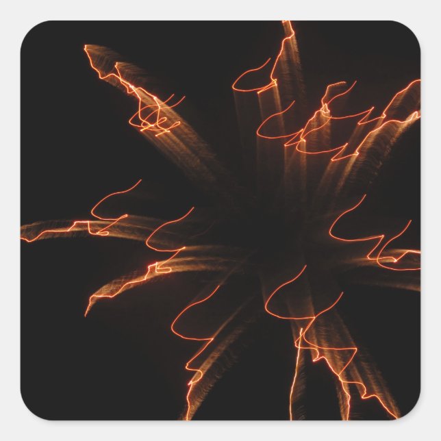 Fireworks 3 square sticker (Front)
