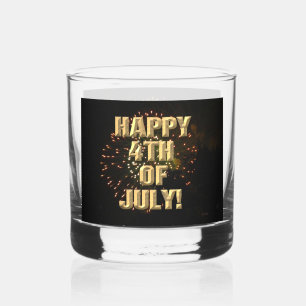 Fireworks 4 4th of July rocks glass
