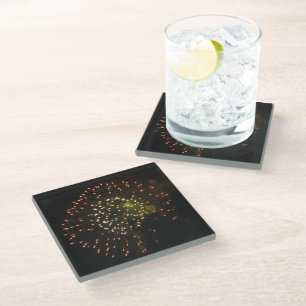 Fireworks 4 glass coaster