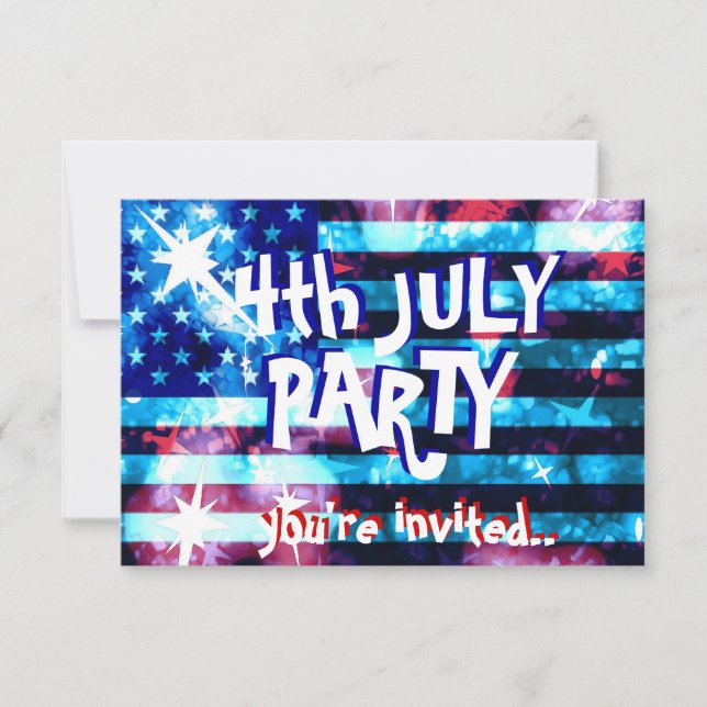 Fireworks 4th July party Invitation (Front)