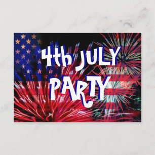 Fireworks 4th July party Invitation