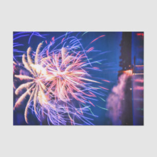 Fireworks 4th Of July Blue Independence Day Tissue Paper