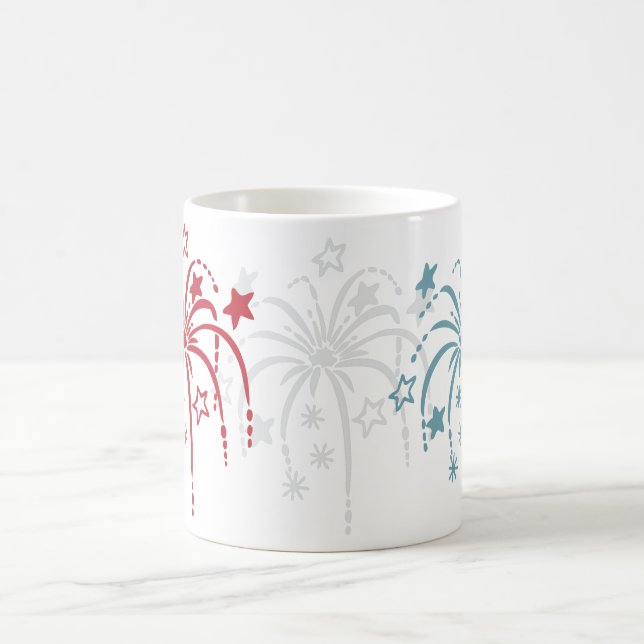 Fireworks 4th of July Coffee Mug (Center)