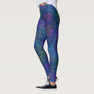 Fireworks 4th of July Colourful Summer Cute Patter Leggings