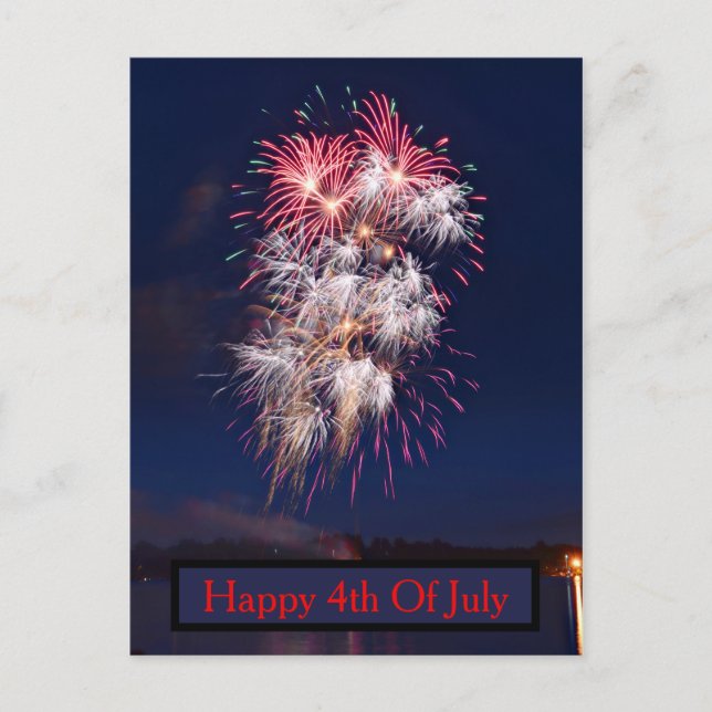 Fireworks 4th Of July Independence Day Postcard (Front)