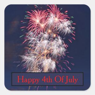 Fireworks 4th Of July Independence Day Square Sticker