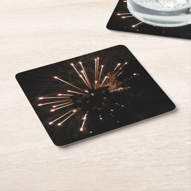 Fireworks 5 paper coasters (Angled)
