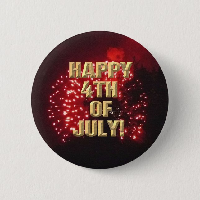 Fireworks 7 4th of July button (Front)